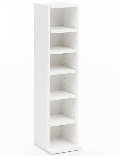 FineBuy Design Bücherregal SV51375 mit 6 Fächern 21 x 91 x 25,5 cm, Standregal Holz Regal Freistehend Flur, Schmales Wandregal Kinderzimmer, Nischenregal Modern von FineBuy Möbel zum Wohlfühlen