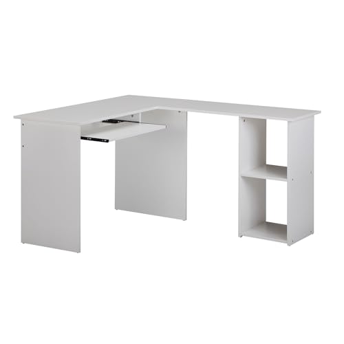 FineBuy Design Schreibtischkombination 140 x 75,5 x 120 cm, Schreibtisch mit Regal Arbeitszimmer Home Office Tisch Büro Modern von FineBuy Möbel zum Wohlfühlen