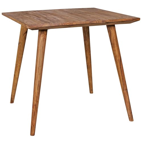 FineBuy Esszimmertisch Sheesham rustikal Massiv-Holz, Design Landhaus Esstisch, Tisch für Esszimmer klein, 4-6 Personen von FineBuy Möbel zum Wohlfühlen
