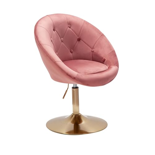 FineBuy Loungesessel Samt Design Drehstuhl, Clubsessel Polsterstuhl mit Rückenlehne, Drehsessel Cocktailsessel Lounge, Sessel mit Stoffbezug von FineBuy Möbel zum Wohlfühlen