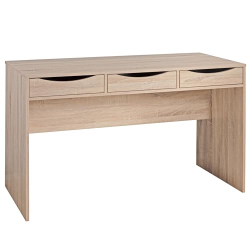 FineBuy Schreibtisch MASSA 120 cm, Design Büro-Tisch in Sonoma Eiche, Moderner Computer-Tisch mit 3 Schubladen und Stauraum, Platzsparender Jugend-Schreibtisch auch für Laptop geeignet FineBuy Schreibtisch MASSA 120 cm, Design Büro-Tisch in Sonoma Eiche, Moderner Computer-Tisch mit 3 Schubladen und Stauraum, Platzsparender Jugend-Schreibtisch auch für Laptop geeignet von FineBuy Möbel zum Wohlfühlen