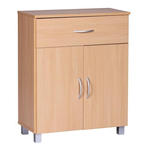 FineBuy Schuhschrank mit Schublade und 2 Türen 60×75×30 cm Buche Optik, Platzsparende Schuhkommode aus Spanplatte melaminbeschichtet, Flurmöbel Schuhregal modern FineBuy Schuhschrank mit Schublade und 2 Türen 60×75×30 cm Buche Optik, Platzsparende Schuhkommode aus Spanplatte melaminbeschichtet, Flurmöbel Schuhregal modern von FineBuy Möbel zum Wohlfühlen