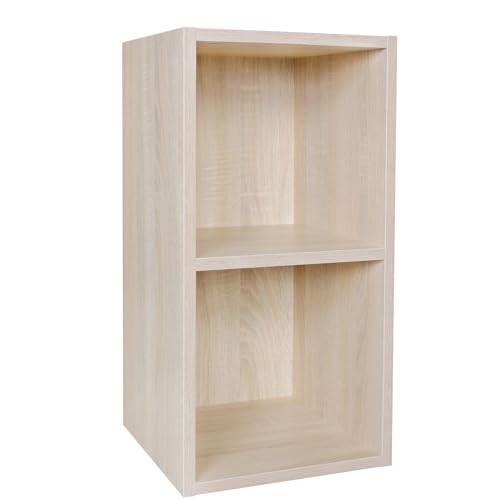 FineBuy Standregal Holz 30x60x30 cm Modern Regal Klein, Wandregal Ablageregal Schmal, Kleines Bücherregal 2 Ablagefächer, Schmales Design Holzregal Nischenregal von FineBuy Möbel zum Wohlfühlen