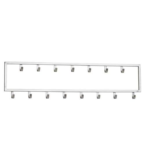 FineBuy Wandgarderobe Metall Silber Design Flurgarderobe Stahl, Hakenleiste Wandpaneel, Garderobe Wand, Garderobenleiste Flur von FineBuy Möbel zum Wohlfühlen