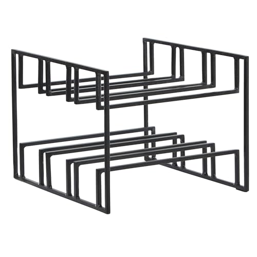 FineBuy Weinflaschenhalter für 6 Flaschen 29x21x25 cm Weinregal Schwarz Metall, Flaschenhalter Eisen Modern, Weinständer Weinhalter Tisch Küche von FineBuy Möbel zum Wohlfühlen