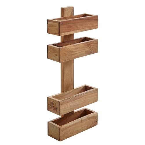 FineBuy Zeitungsständer Massivholz 2 Ablagefächer Zeitschriftenständer Prospekthalter Landhausstil Material wählbar von FineBuy Möbel zum Wohlfühlen