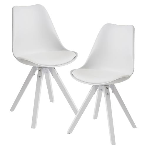 Finebuy 2er Set Retro Esszimmerstuhl mit weißen Beinen, Polsterstuhl Skandinavisch Rückenlehne, Küchenstuhl Kunstleder gepolstert Finebuy 2er Set Retro Esszimmerstuhl mit weißen Beinen, Polsterstuhl Skandinavisch Rückenlehne, Küchenstuhl Kunstleder gepolstert von FineBuy Möbel zum Wohlfühlen