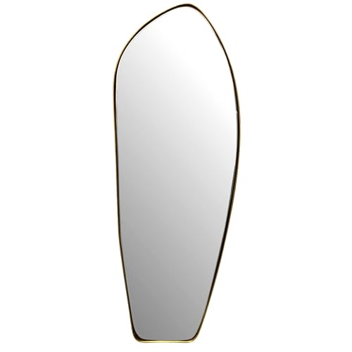 Finebuy Design Wandspiegel organische Form 90 cm moderner unregelmäßiger rahmenloser Spiegel asymmetrisch Gold, Badezimmer, Schlafzimmer, Eingangsbereich, Flur von FineBuy Möbel zum Wohlfühlen
