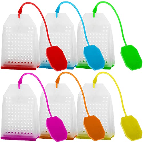FineGood 6 Pack Silikon Infuser, TeefilterWiederverwendbare Safe Loose Blatt Tee Beutel Filter mit Sechs Farben von FineGood