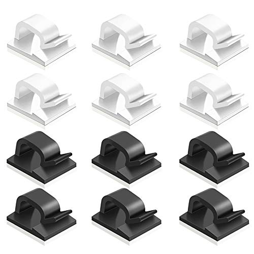 FineGood 60 Stück selbstklebende Kabelclips, Kabelhalter aus Kunststoff Kabelhalterung für das Home Office - schwarz, weiß FineGood 60 Stück selbstklebende Kabelclips, Kabelhalter aus Kunststoff Kabelhalterung für das Home Office - schwarz, weiß von FineGood