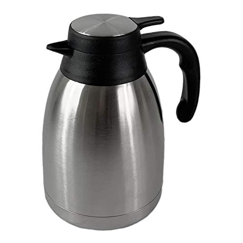 Edelstahl Isolierkanne Teekanne Kaffeekanne Thermoskanne Doppelwandig inkl. Griff für 1,5 Liter von FineHome