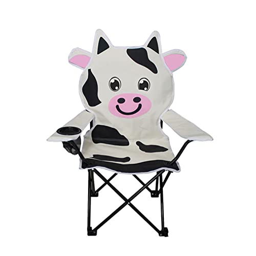 FineHome Kinder Campingstuhl Anglersessel Faltstuhl Anglerstuhl inkl. Getränkehalter und Tasche 'Kuh' von FineHome