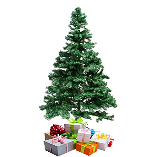 FineHome Künstlicher Weihnachts Tannenbaum Weihnachtsbaum 120cm-150cm-180cm Christbaum inkl Stände, Farben:Grün, Größen:150cm von FineHome