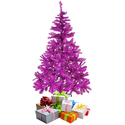 FineHome Künstlicher Weihnachts Tannenbaum Weihnachtsbaum 120cm-150cm-180cm Christbaum inkl Stände, Farben:Pink, Größen:120cm von FineHome