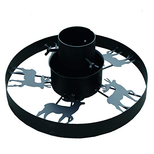 FineHome Metall Tannenbaumständer Weihnachtsbaumständer Ø 40cm Baumständer Christbaumständer Verschiedene Modelle, Model:Elch von FineHome