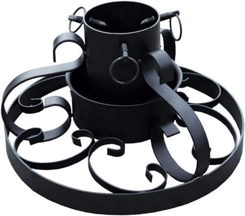 FineHome Metall Tannenbaumständer Weihnachtsbaumständer Ø 40cm Baumständer Christbaumständer Verschiedene Modelle, Model:Ornamente von FineHome