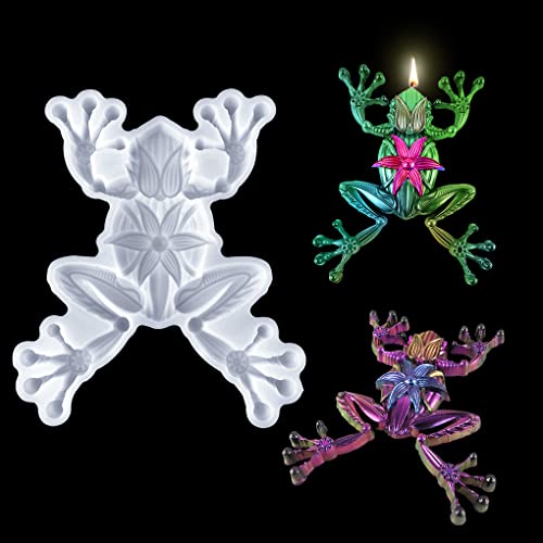 FineInno 3D Frosch Silikonform Tier Epoxidharz Formen Frog Animal Resin Molds DIY Wanddekoration Groß Silikon Gießform Form für Schrankdekoration Tortendekoration von FineInno