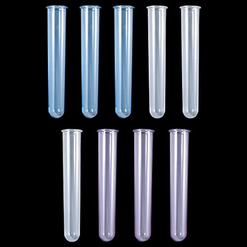 FineInno 9Pcs Reagenzgläser Acrylic Test Tubes Reagenzglas Runder Boden für Blumen Zum Hängen Reagenzglas-Vase Epoxy Molds für Silikonform Vase (9Pcs Acrylic Test Tubes) von FineInno