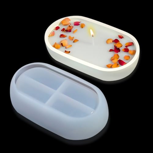 FineInno Epoxidharz Kerzenhalter Schale Formen Silikonformen Dose Resin Silikon Boot Form für DIY Schmuck Box Blumentopf Handwerk von FineInno