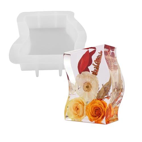 FineInno Groß Silikonformen Wellen Wave Resin Mold Epoxidharz Gießform Buchstützen Untersetzer Harz für DIY Erhaltung Getrocknete Blumen Basteln von FineInno
