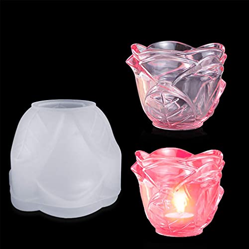 FineInno Silikonformen Gießformen Vase Epoxidharz Dose Giessformen Gipsformen Schale Sommer Rosen für Harz Blumentopf Stift Kerze Tablett von FineInno