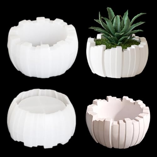 FineInno Unregelmäßig Schale Harz Formen Sukkulente Kaktus Silikonform Epoxidharz Kerzen Form für DIY Blumentopf Teetablett Lagerbehälter Basteln von FineInno