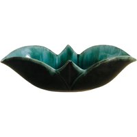 Blue Mountain Keramik Übertopf Blumentopf Für Sukkulenten, Grün-Schwarz Glasierte Vintage Bmp von FinePieceTreasure