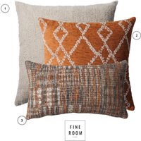 3Er Set Gebrannte Orange Bohem Kilim Diamant, Solid Plüsch, Lumbar Tufted Kissenbezüge, Gewebter Designer Stoff, Bett, Sofa Akzent Kissenbezüge von FineRoomLiving