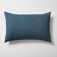 Aegean Blau Uni Bouclet Strukturiert Gewebte Rechteck Moderner Designer Stoff Lendenwirbel 16x24 40x60 cm Boho Dekoration Dekokissen Bezug Fall von FineRoomLiving