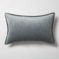 Blau Solid Velvet Look Grün Grau Viskose Lumbar Platz Dekorative Kissenkissen Kissenbezüge 16 X 24 20X20Inch Luxus Werfen Kissenbezug Stui von FineRoomLiving