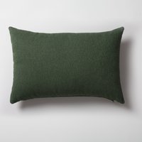 Dunkelgrüner Bouclet Gewebter Lenden-Kissenbezug Boho Strukturstoff | 16x24 von FineRoomLiving