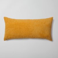 Gelbes Extra Langes Lumbar Kissen, Oversize-Optionen, Weicher Plüsch Gewebter Designerstoff, Bettdekoration, Sofa Akzent Kissenbezug von FineRoomLiving