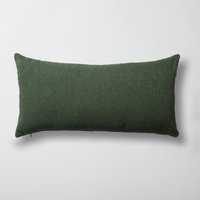 Grünes Boucle Long Lumbar Kissen, King Size Bett Oversized Extra Große Größenoptionen, Gewebter Designerstoff, Dekorativer Überwurf von FineRoomLiving