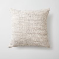 Neutraler Strukturierter Handgewebter Kissenbezug Beige-Weißer Stoff von FineRoomLiving