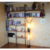 Industrielle Wohnzimmer Rohr Regal - Moderne Rohr-Regal Gas Stadtmöblierung von FineWooodenCreations