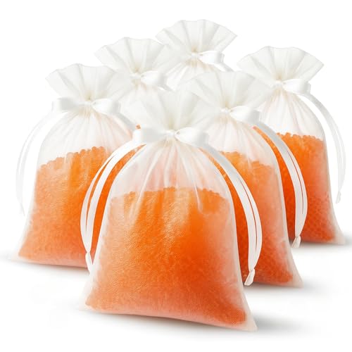 Fineely® Organzabeutel Set – 6 Stück (ca. 10x15 cm) I Ideal zum Abfüllen von Silica Gel Entfeuchter Granulat I Luftdurchlässig & Stabil von Fineely