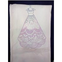 Besticktes Geschirrtuch Braut Hochzeitskleid Spitze Ombre You Pick Colors Free Name von FinelyCraftedByCara