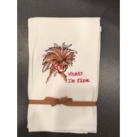 Besticktes Geschirrtuch Hühner "What? Ich Bin Fein." von FinelyCraftedByCara
