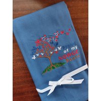Besticktes Geschirrtuch "Proud Of My Norge Roots" Norweger Design Besticktes Geschirrtuch "Proud Of My Norge Roots" Norweger Design von FinelyCraftedByCara