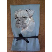 Gratis Name Geschirrtuch Hunderassen Benutzerdefinierte Stickerei Boxer Volle Ohren Gemustert von FinelyCraftedByCara