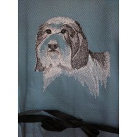 Gratis Name Geschirrtuch Hunderassen Bestickt Bearded Collie Sketched von FinelyCraftedByCara