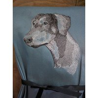 Gratis Name Geschirrtuch Hunderassen Bestickt Doberman Volle Ohren Gemustert von FinelyCraftedByCara