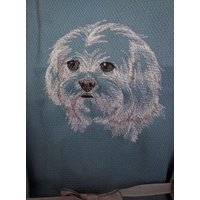 Gratis Name Geschirrtuch Hunderassen Bestickt Malteser Skizze von FinelyCraftedByCara