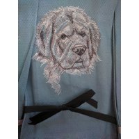 Gratis Name Geschirrtuch Hunderassen Bestickt Neufundland Skizze von FinelyCraftedByCara