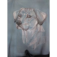 Gratis Name Geschirrtuch Hunderassen Bestickt Rhodesian Ridgeback Skizze von FinelyCraftedByCara