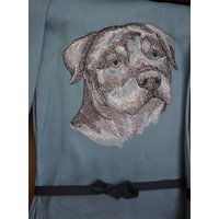 Gratis Name Geschirrtuch Hunderassen Bestickt Rottweiler Skizze von FinelyCraftedByCara