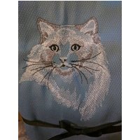 Gratis Name Geschirrtuch Katze Rassen Benutzerdefinierte Stickerei Ragdoll Skizze von FinelyCraftedByCara