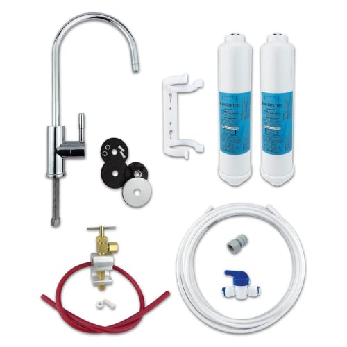 Finerfilters Classic FF-6010PF Trinkwasserfilter-Set mit Wasserhahn und Zubehör (Chrom + extra Filter) von Finerfilters