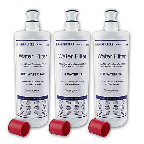 Finerfilters FF-40 Wasserfilter-Kartusche kompatibel mit InSinkErator F-701R und F-201R Hartwasserfilter für Neo-Tanksysteme mit A1- oder A3-Kopf (3 Stück) von Finerfilters