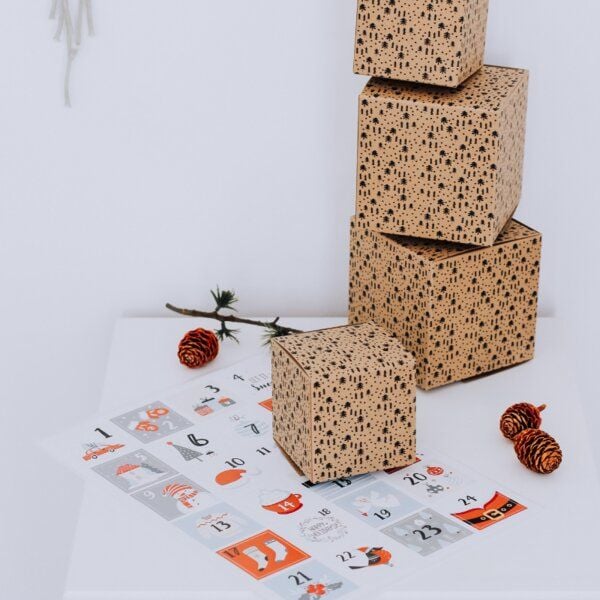 Fines Papeterie Adventskalender SCANDI aus Kraftkarton von Fines Papeterie